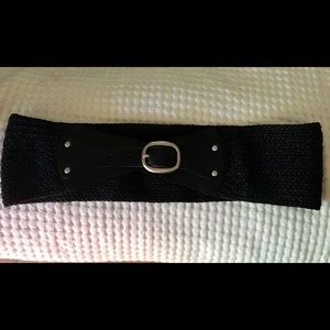 Banana Republic- Raffia and leather wide belt